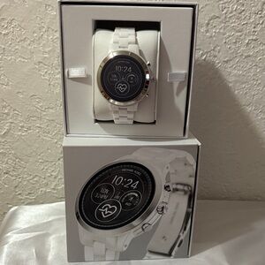 Michael Kors silver and White Smartwatch
